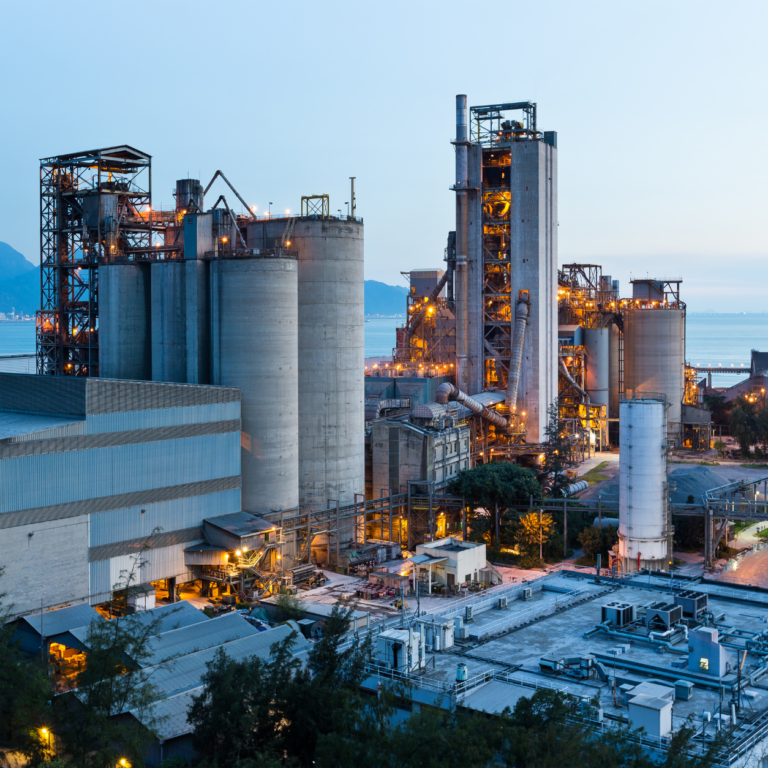 Steel used in a manufacturing facility