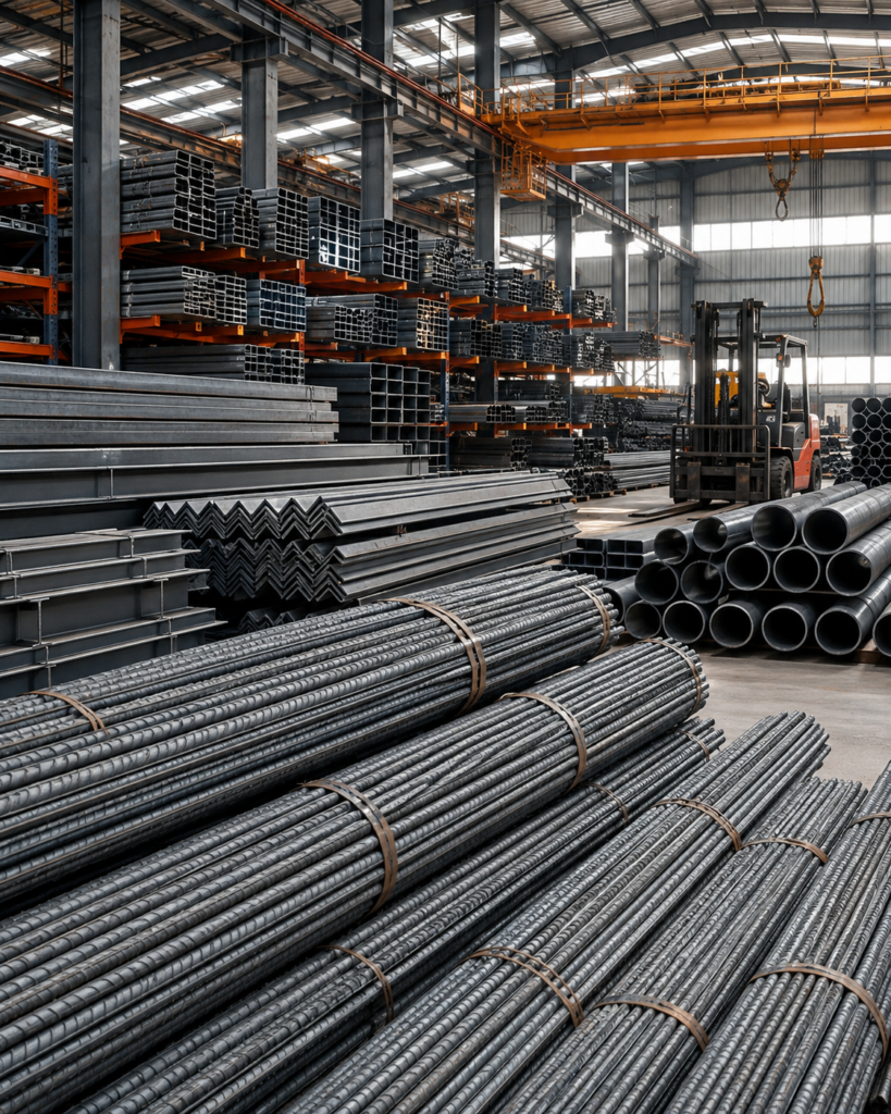 TMT bar bundles checked before dispatch by Samridhi Steel